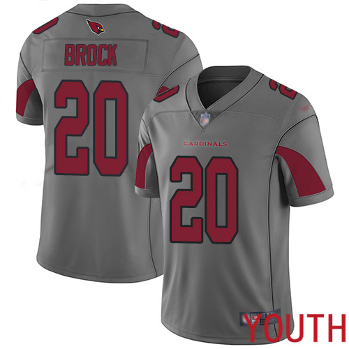Arizona Cardinals Limited Silver Youth Tramaine Brock Jersey NFL Football 20 Inverted Legend